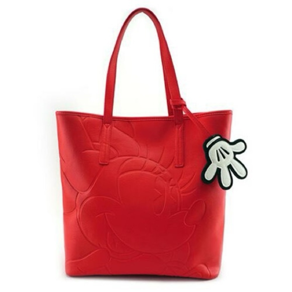 Disney Loungefly Minnie Mouse Debossed Red Tote Bag